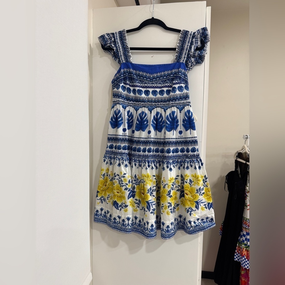 Farm Rio: Off-White Zuli Organic Cotton Mini Dress - Picture 5 of 9